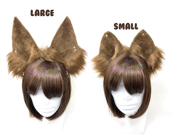 チョコレートブラウンの耳 - 獣人装備 - コスプレ用ブラウン猫耳