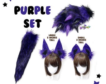 Purple & Black Animal Set - Halloween Outfit - Cosplay
