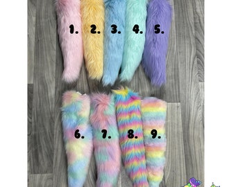 Simple Pastel Tails with squeakers - Cosplay - Furries