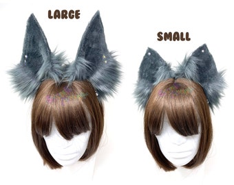 Dark Gray Ears - Wolf Ears - Therian Gear