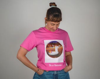 Camiseta "Sé un unicornio" - Algodón suave