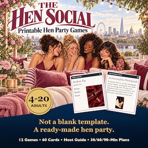 Clean Hen Party & Bachelorette Games: 12 Printable Bridal Shower Games, Mini Mystery and Host Guide