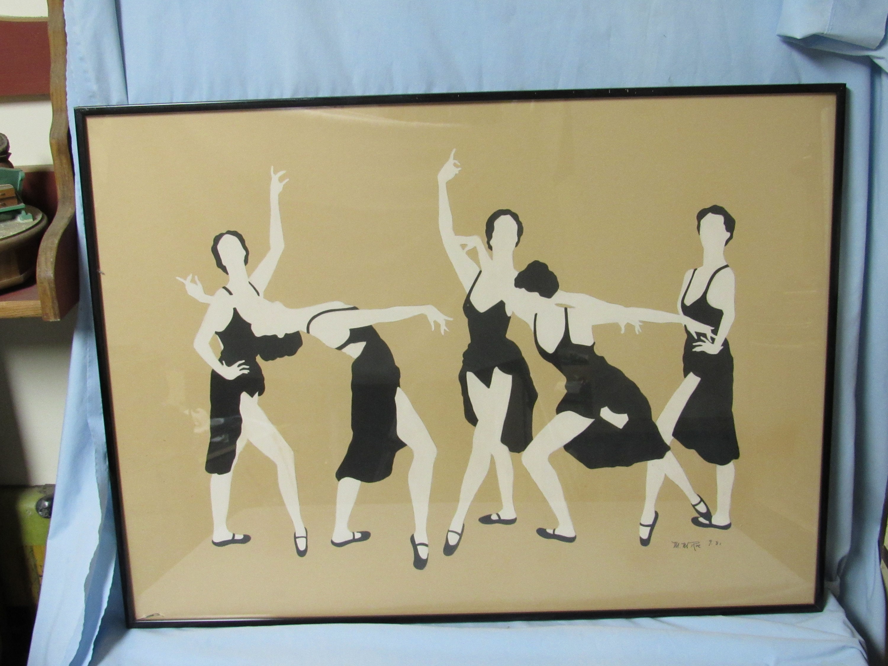 M Roes M. M. Roe Maggie Signed Original Watercolor Ballerina Dancers Dated ...