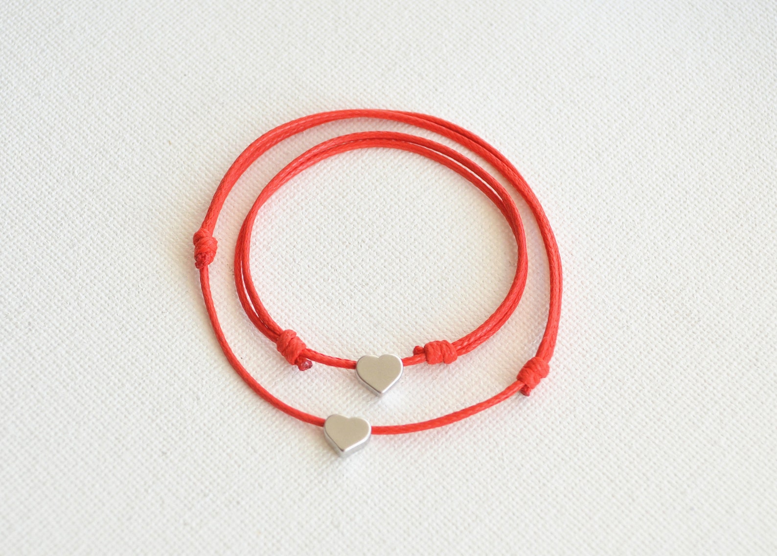 Red String Heart Braceletwaterproof Boyfriend Girlfriend Gift Etsy