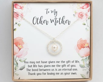 Stepmother gift necklace-Mother wedding gift-Eternity necklace-Bonus Mom-Other mother-Another mom-Gift from stepdaughter-Mothers day gift