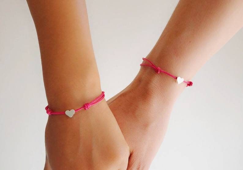 Red String Heart Braceletwaterproof Boyfriend Girlfriend Gift Etsy