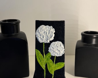 Mini Canvas, mini canvas painting, flower painting, hydrangea painting