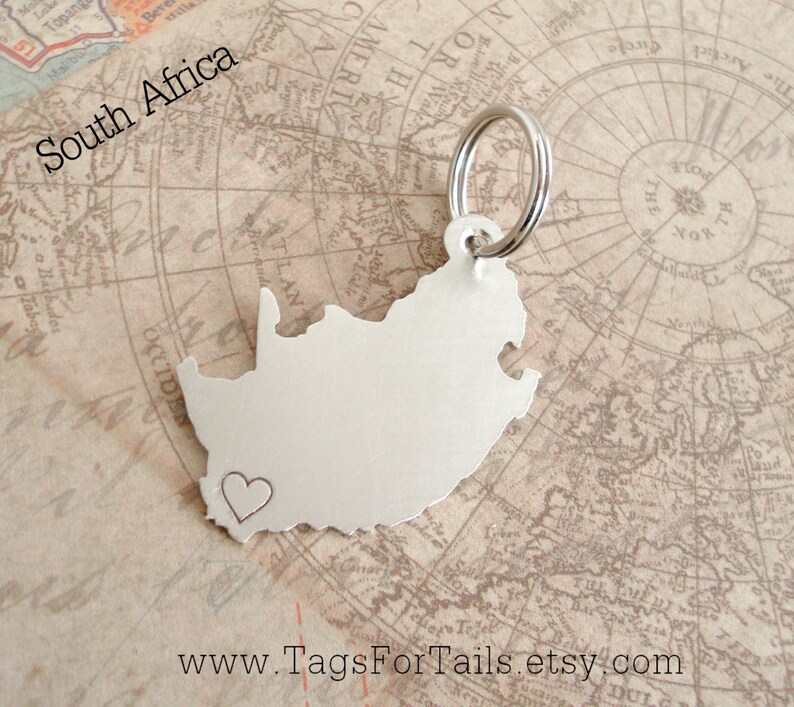 South Africa Keychain Personalized Handmade Artisan Custom Etsy