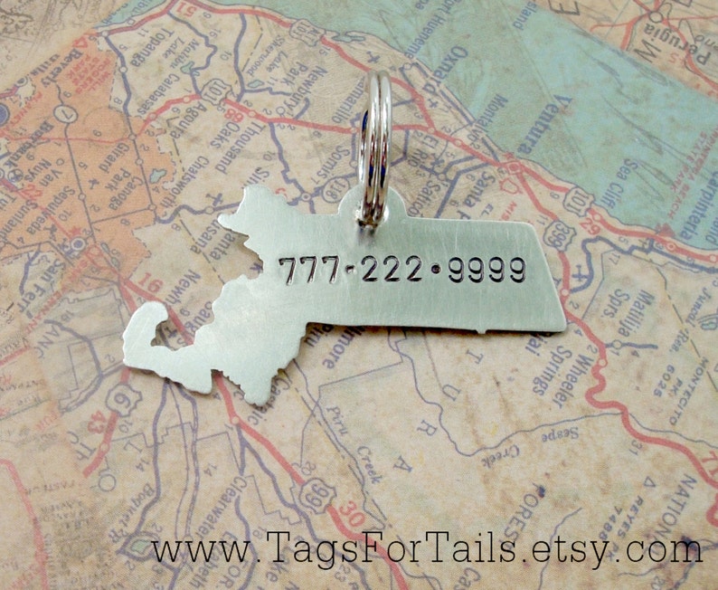 Massachusetts State Pet Tag choose Any State handmade Dog or Etsy