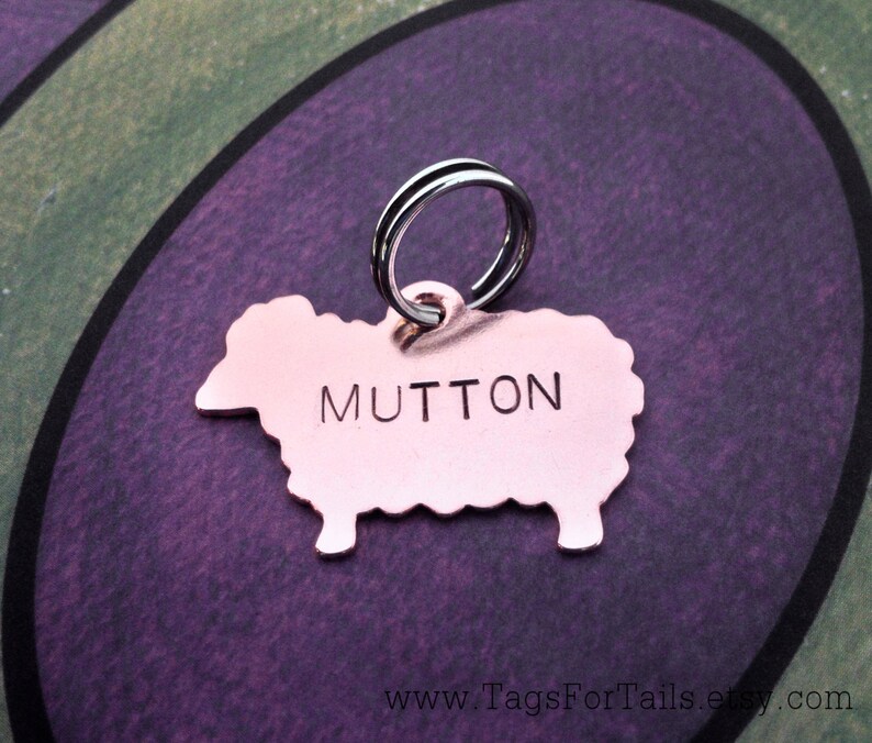 Sheep Pet ID Tag Handmade Copper Nickel or Brass Etsy