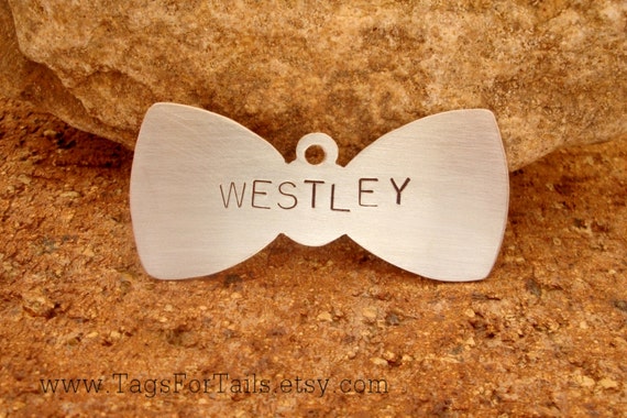 bow tie dog tag