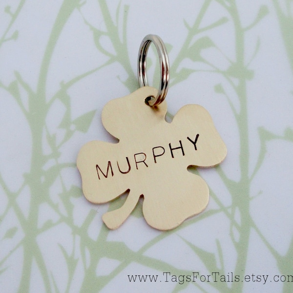 Clover Dog Tag Etsy