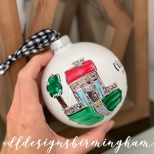 new house ornament first christmas in new house glass ornament handpainted hand lettered