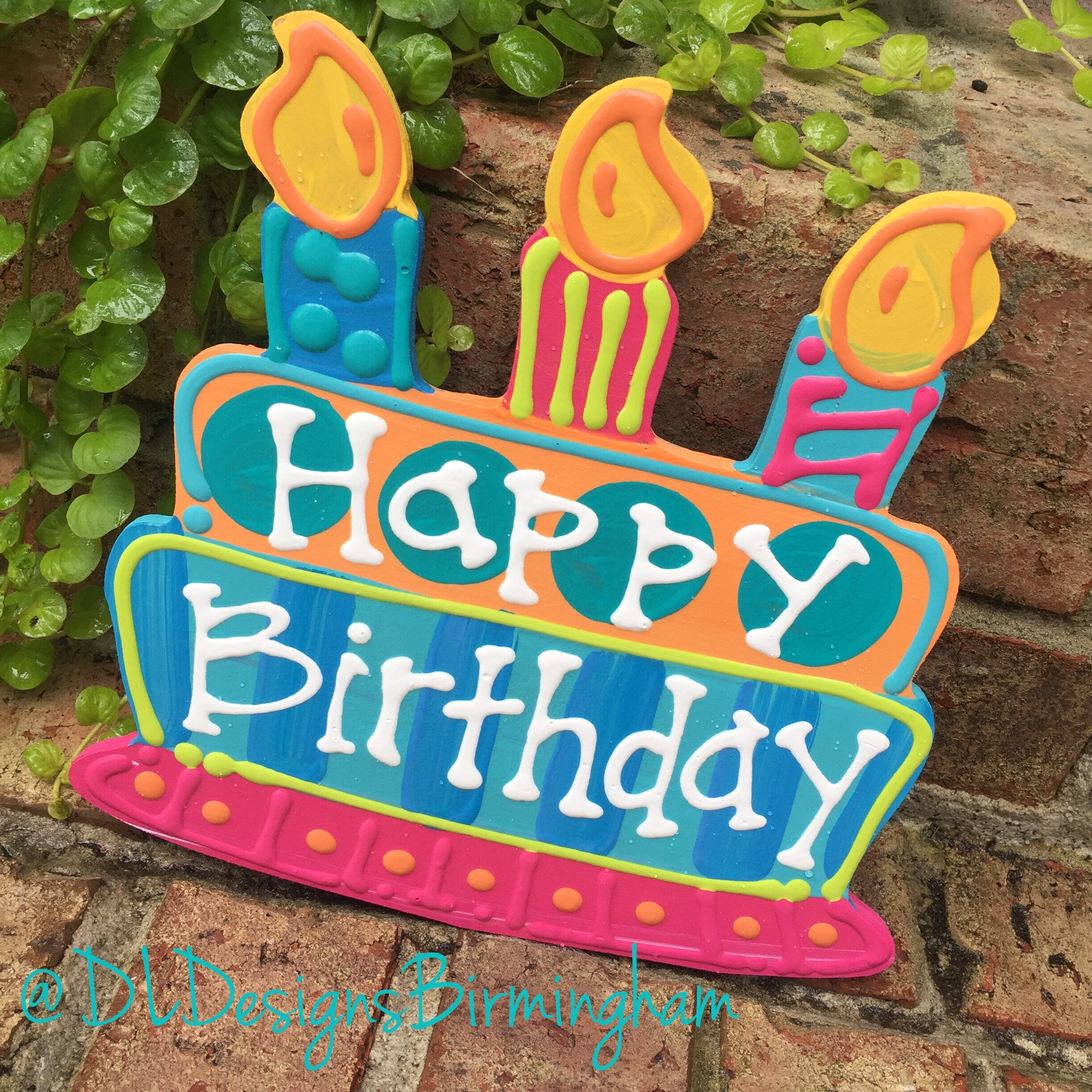Happy birthday cake door hanger attachments