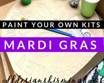 Paint your own door hanger kit Mardi Gras