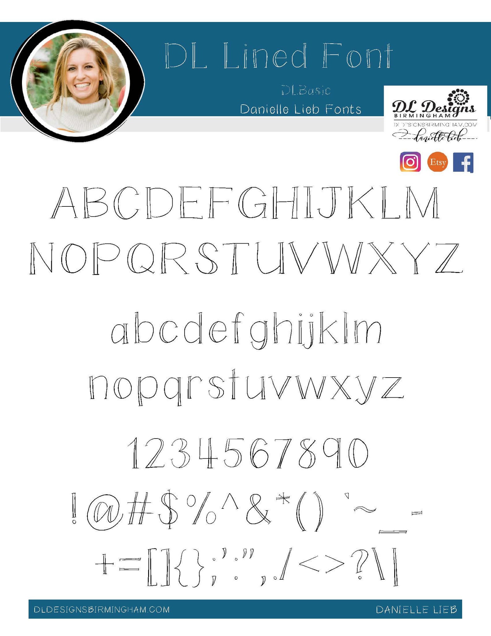 DL LINED Font a Double Line Hand Lettered Everyday Dldesignsbirmingham ...