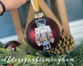 Nutcracker christmas ornament  hand painted custom personalized