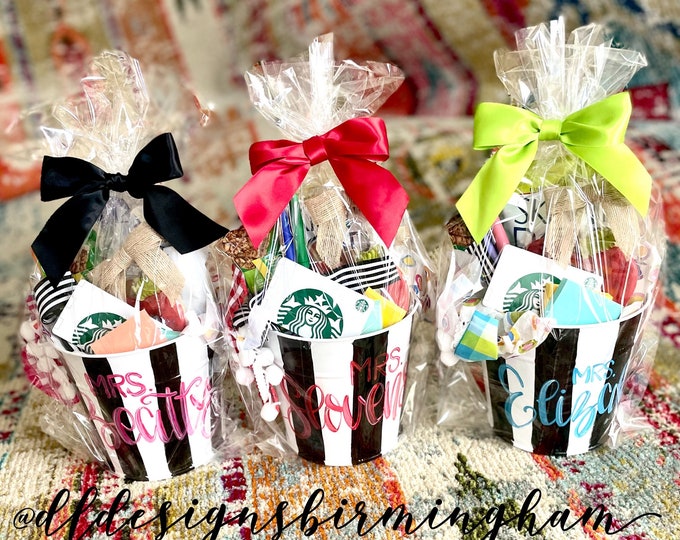 Featured listing image: Teacher end of the year bucket with goodies preorder teacher appreciation