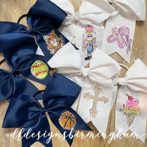 Hand painted cheer bow 8&quot;