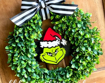 Grinch attachments for wreath door hanger handpainted interchangeable