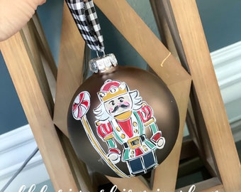 Nutcracker christmas ornament  hand painted custom personalized