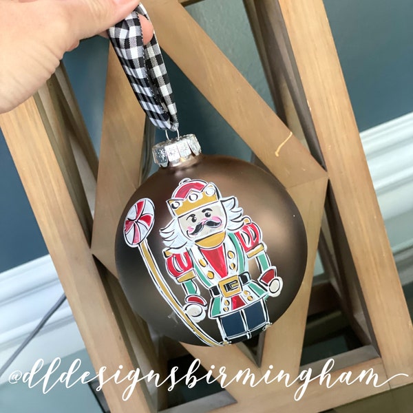 Nutcracker christmas ornament  hand painted custom personalized