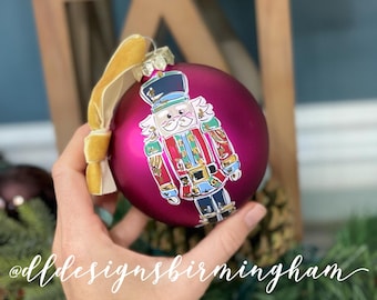 Nutcracker christmas ornament  hand painted custom personalized