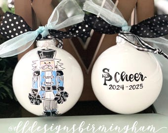 Spain Park Nutcracker cheerleader Christmas ornament