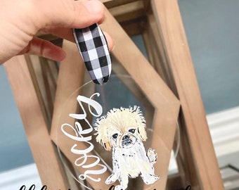 puppy ornament custom dog Ornament acrylic