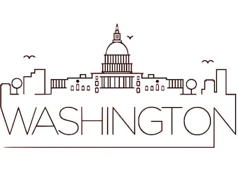 2 Design Files, Skyline Washington, DC, svg, dxf