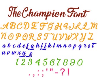 SVG, GSP Champion Font Instant Download
