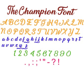 SVG, GSP Champion Font Instant Download