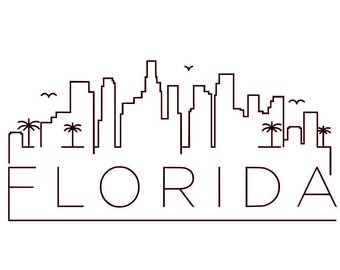 SVG, GSP Files, Unique Linear Skyline of Florida