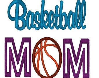 For Sports Mom Basketball Mom Applique in 4 Szs. Instant Download