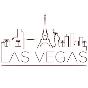 SVG, GSP Files, Unique Linear Skyline of Las Vegas, Nevada - Etsy