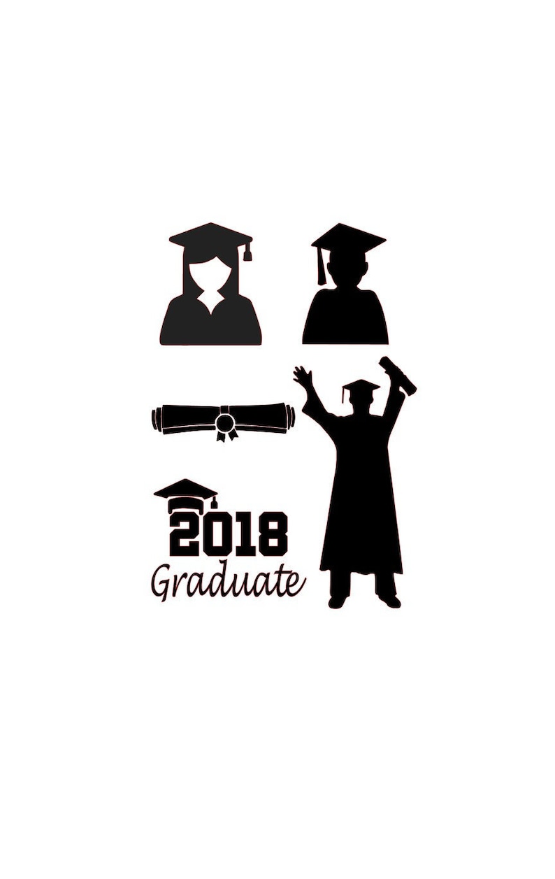 SVG, Studio3 5 Graduation Files, 2018 Graduate, svg Studio3 Instant Download image 1