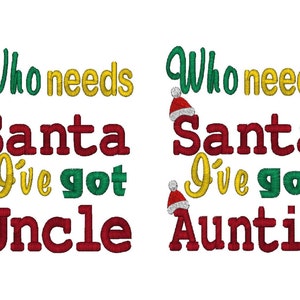 Who Needs Santa, I've Got Grandmother, Machine Embroidery Design, 3 Sizes image 3