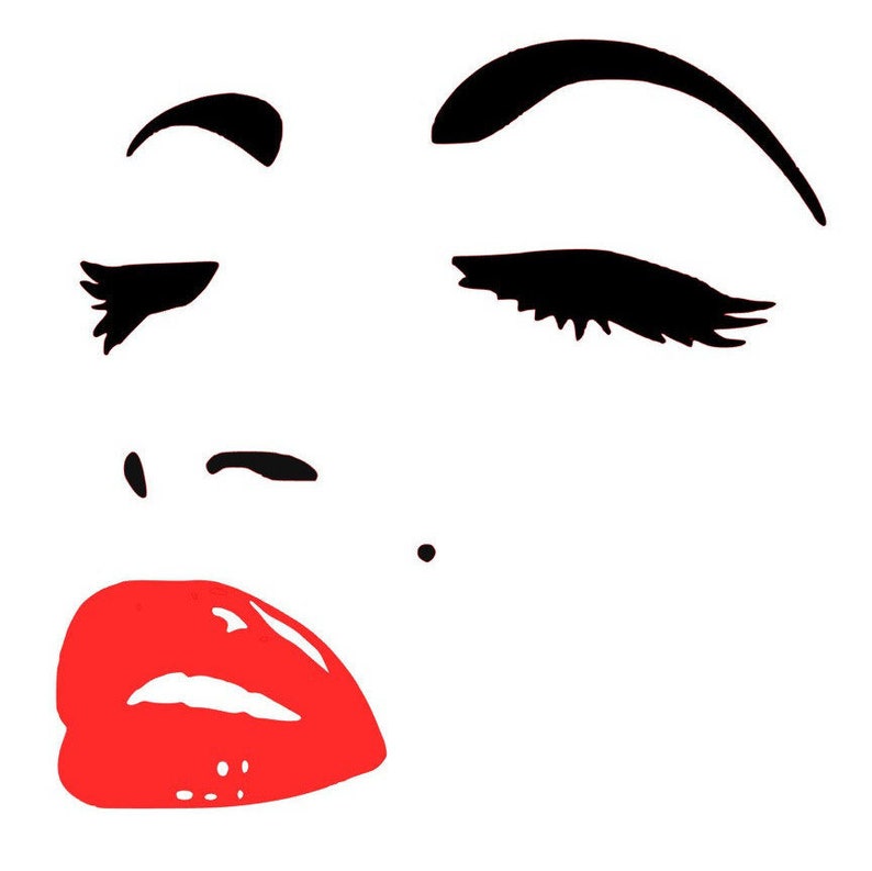 SVG GSP Marilyn Monroe Face Instant Download | Etsy