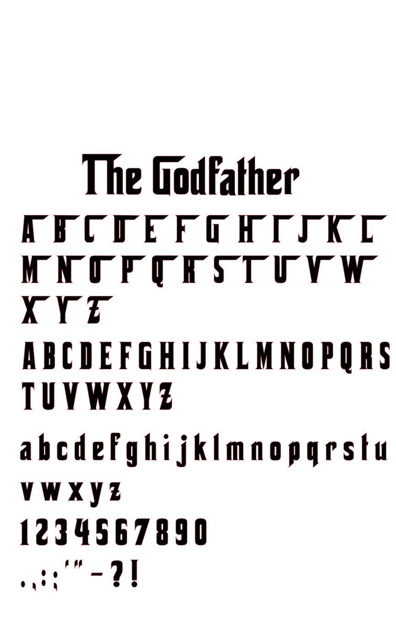 Download Svg Gsp The Godfather Font With Puppet Strings Instant Download