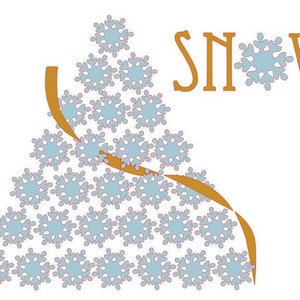 Snowflake Christmas Tree, svg, gsp, dxf, Files for Silhouette & Cricut, Instant Download image 1