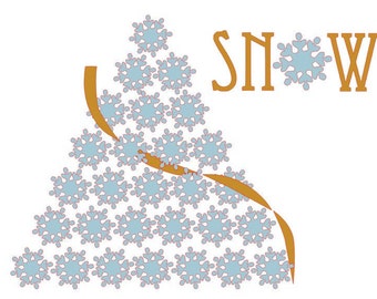 Schneeflocke Weihnachtsbaum, Svg, Gsp, Dxf, Dateien für Silhouette & Cricut, Instant Download