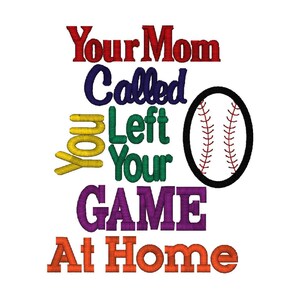 Applique Baseball Mom Machine Embroidery Design 4 Sizes, Instant Download image 4