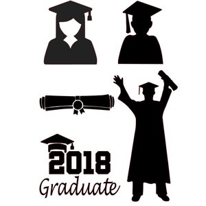 SVG, Studio3 5 Graduation Files, 2018 Graduate, svg Studio3 Instant Download image 2