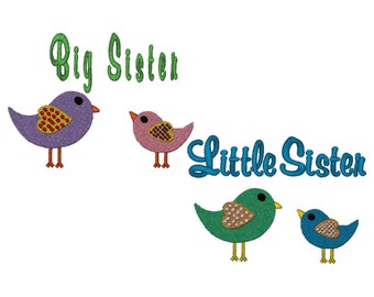 Big Sister - Petits Oiseaux Soeur, Machine Embroidery Designs