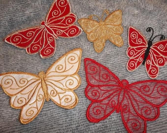 Dans The Hoop Butterflies 7 tailles 4 ALL Hoops Butterfly Machine Embroidery Design