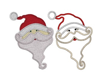 Filled & Applique Whimsical Santa Claus 8 Machine Embroidery Design Files