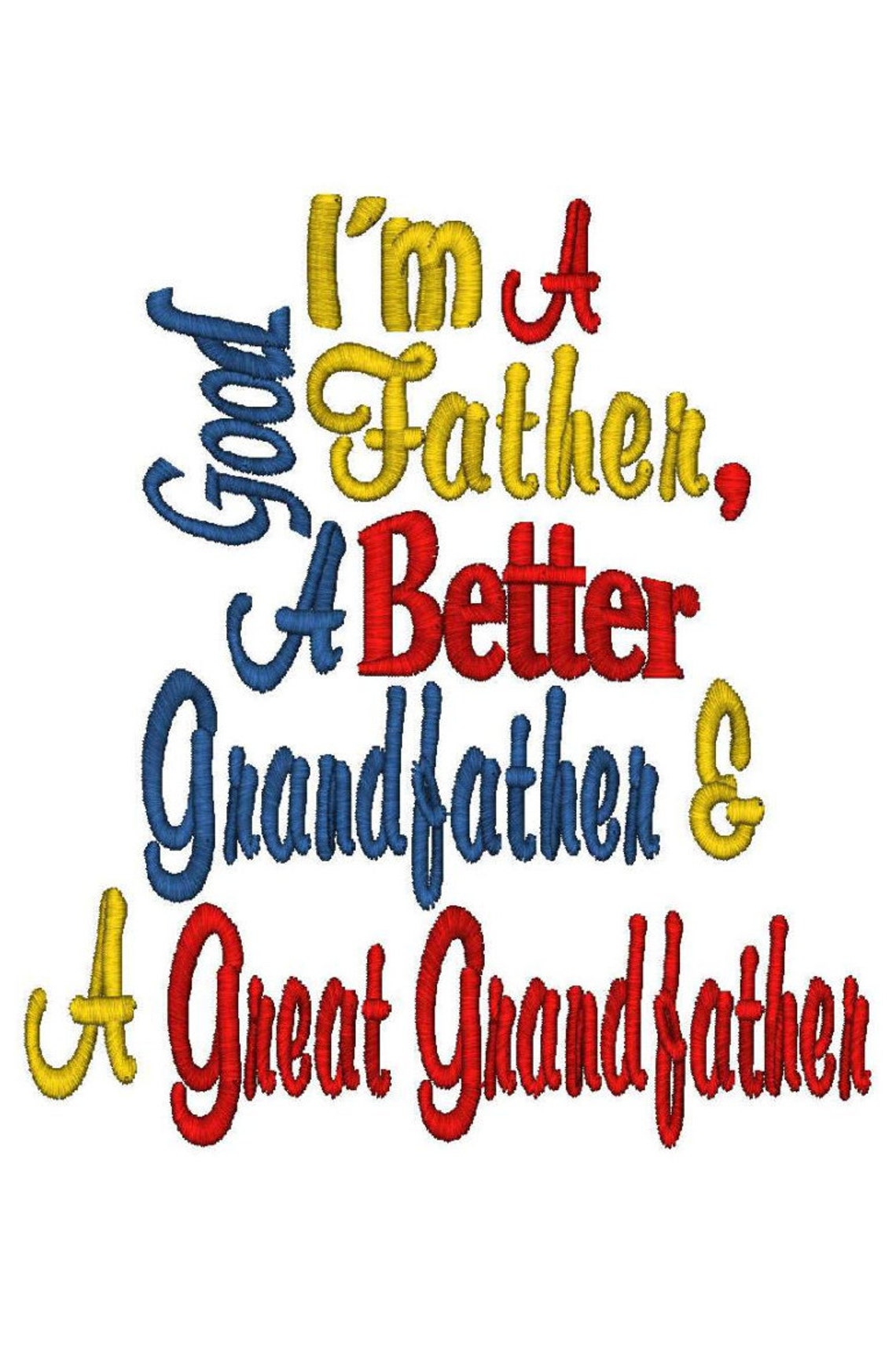 Beautiful Verse for Great Grandfather 4 Sizes Machine Etsy