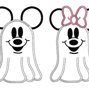 Mrs. Mouse Ghost Filled in 6 Sizes, Machine Embroidery Design image 5