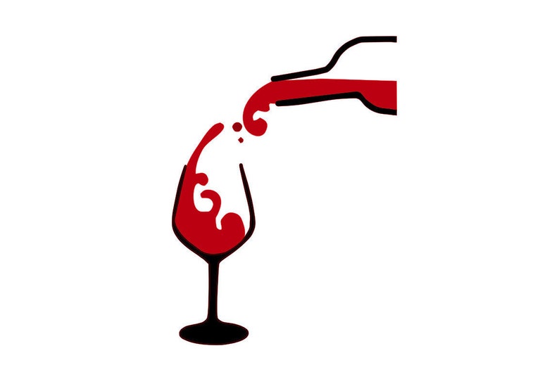Download SVG GSP Wine Pouring into Glass Silhouette Cricut | Etsy