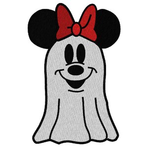 Mrs. Mouse Ghost Filled in 6 Sizes, Machine Embroidery Design image 2